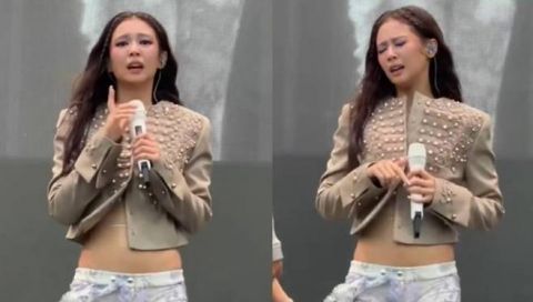舞台装备接连故障，Jennie强忍泪崩完成演出，赛后致歉令全场落泪  第1张